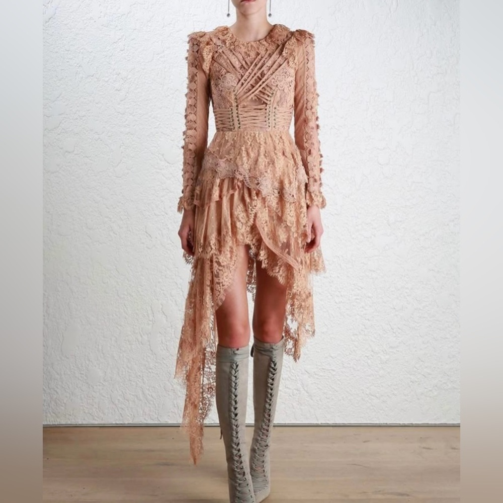 Super Rare 2017 Zimmermann Bowerbird Romance Mini Dress Runway Dress Size 1